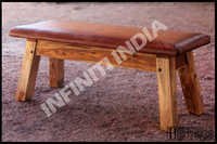 Leather Vintage Industrial Bench