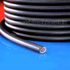 Cable Protection Hose - Galvanized Steel, 6.4-51.6 mm ID, Black, High Grade PVC Wall, IP68 | Flexible, Tear, Pressure & Impact Resistant, Chemical & UV Resistant, Kink-Proof, Tensile Strength >1000N