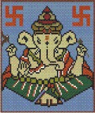 Ganesh Ji Swastik Mosaic Tile