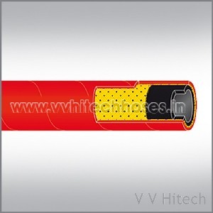 Chemical Hose - EPDM Inner Tube, 19mm, Red CSM Cover, Steel Braided | Oil Resistant, Flexible, Chemical Resistant, High Temp 210°C