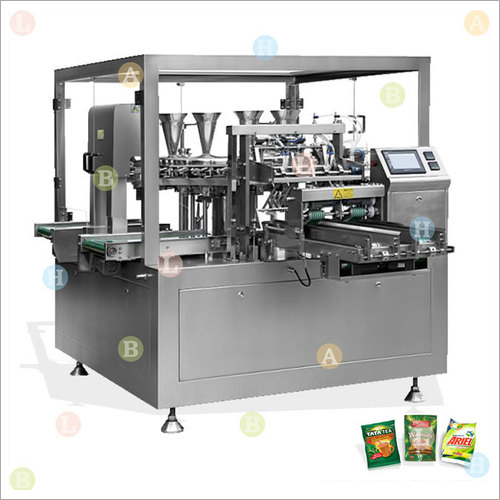 Automatic Double Head Horizontal Rotary Pick, Fill & Seal Machine for Pre-formed Pouches
