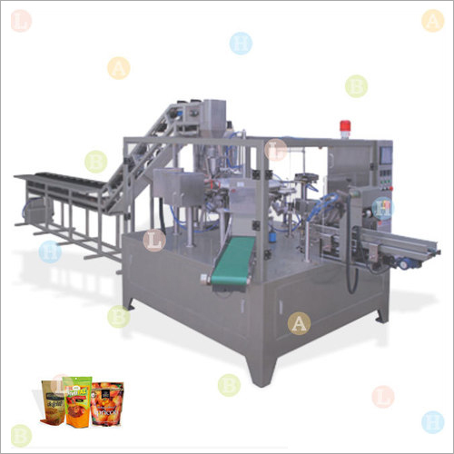 Automatic Horizontal Rotray Pick Fill & Seal Pouch Packing Machine with Conveyor Filler