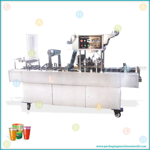 Automatic Mono Block Linear Cup Filling and Foil Placing & Sealing Line