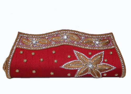 Silk Red Clutch Bag