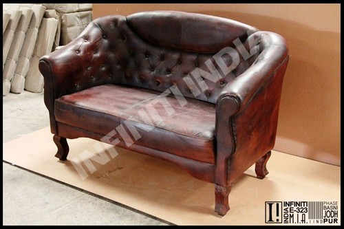 Polished Vintage Leather Sofa