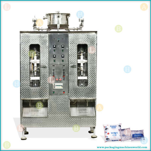Automatic Double Head Vertical Pouch Packing Machine with Impulse Sealer & Gravity Filler