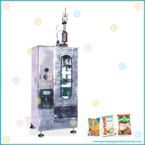 Automatic Intermittent Motion Vertical Pouch Packing Machine with Impulse Sealer & Piston Filler