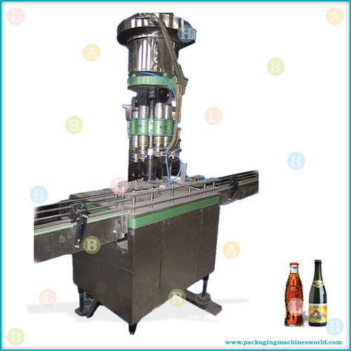 Automatic Multi-Head Crown Cap Sealing Machine - Stainless Steel, Customizable Dimensions | High Speed, Auto Sealing, Durable Design, Multiple Heads