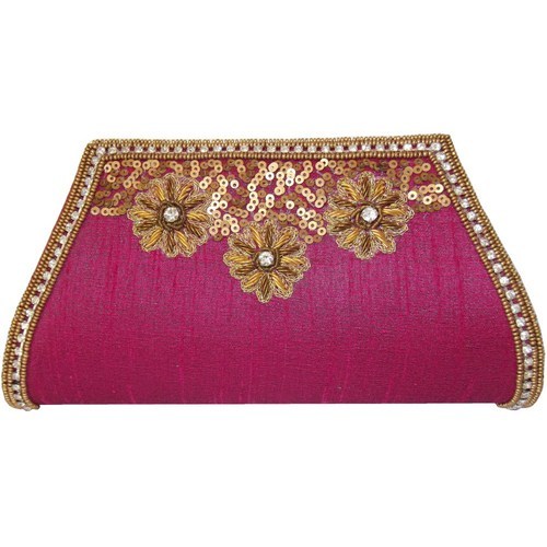 Pink Silk Clutch Bags