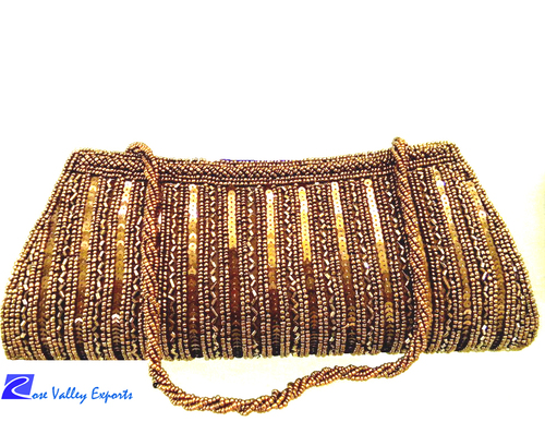 Brown Silk Clutch Bags