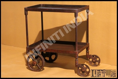 Polished Vintage Industrial Trolly