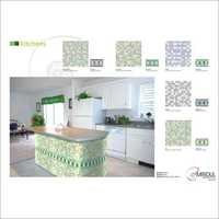Kitchen Wall Tiles - Ceramic, Variable Dimensions, Glossy Green Finish, 8mm Thickness | Stylish Design, Elegant Patterns, Easy Installation, Durable Material