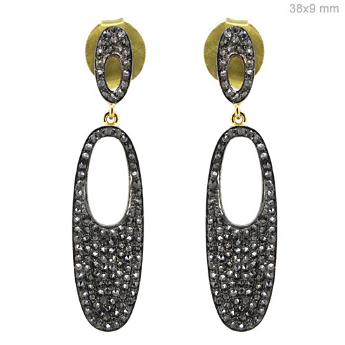 Pave Diamond Dangle Earrings