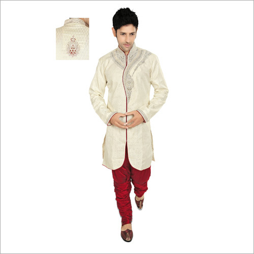 Embroidered Neck Sherwani