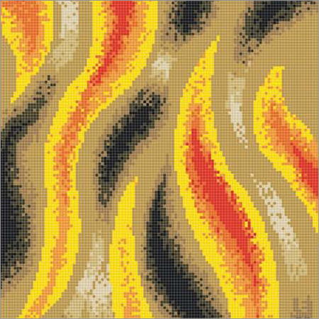 Fire Abstract Mosaic Tile