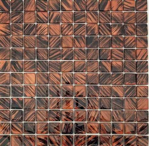 Gold Line Brown Mosaic Tiles