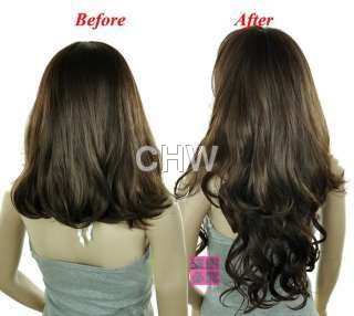 Clip on Extension Hair Before and After