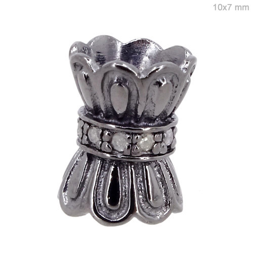 Pave Diamond Silver Finding