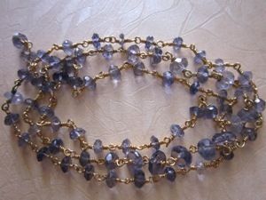 Faceted Rondell Beads Gold Polish Metal Chain Size: 18 Inch