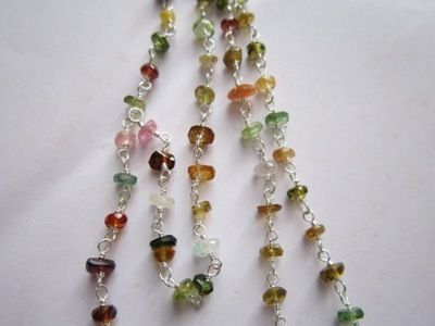 Faceted Roundell Gemstone Beads Chain Size: 18 Inch