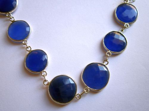 Blue chalcedony Friendship Bracelet Connectors