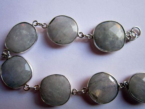 Rainbow Moonstone Friendship Bracelet Connectors