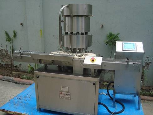 Aluminium Vial Cap Sealing Machine - Stainless Steel, Automatic Operation with PLC Control | High Efficiency, Minimal Maintenance, One-Year Warranty, Electric Drive