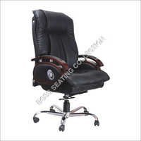 President Office Chair - Leather & Steel, Modern Black Design | Durable, Easy To Clean, Eco-friendly