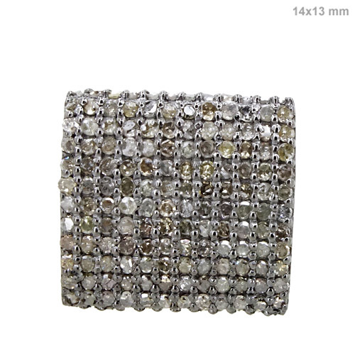 925 Sterling Silver Diamond Pave Finding