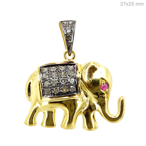 Sterling Silver Diamond Charm Pendant