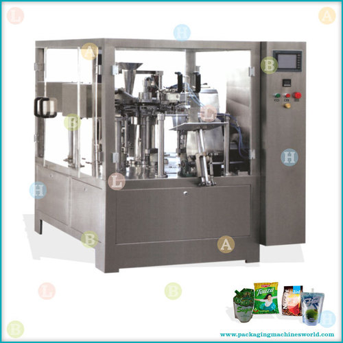 Automatic Horizontal Rotary Pick, Fill & Seal Machine for Pre-formed Pouches  - Six Station