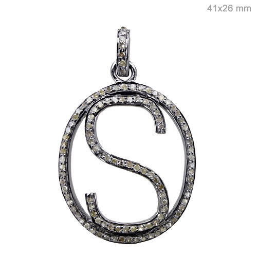 Diamond Initial Charm Pendant