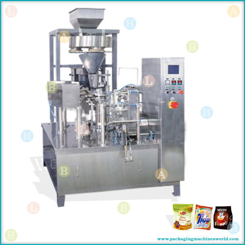 Automatic Horizontal Rotray Pick, Fill & Seal Pouch Packing Machine with Volumetric Cup Filler 