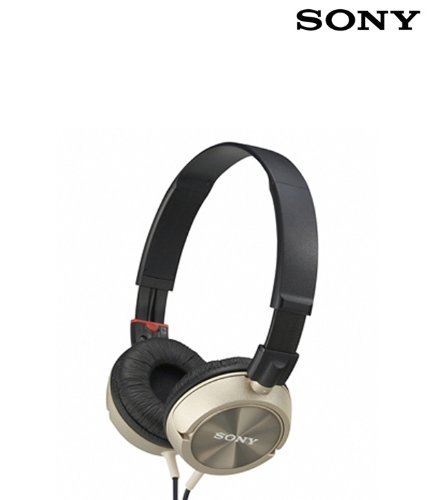 Sony MDR-ZX300 Powerful Bass Driver Unit On-Ear Headphone (Gold Metallic Chassis) 