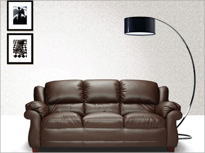 Bedroom Sofa Sets - Leather Wood Frame 72x36x30 Inches Brown | Comfortable Seating Elegant Design Easy Assembly