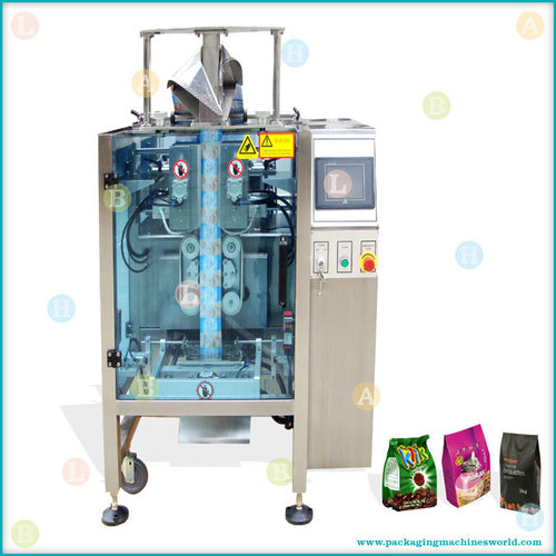 Automatic Servo Control Vertical Pouch Packing Machine with Filler for Quadratic Seal Pouch - Stainless Steel, 1500x1000x2000mm | High Speed, Precise Filling, Easy Operation