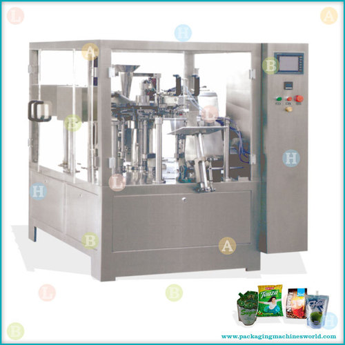 Automatic Horizontal Rotary Pick, Fill & Seal Machine for Pre-formed Pouches - Eight Station