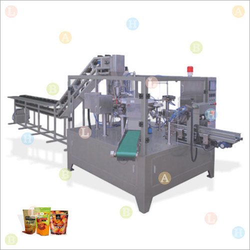 Automatic Horizontal Rotray Pick, Fill & Seal Pouch Packing Machine with Conveyor Filler 