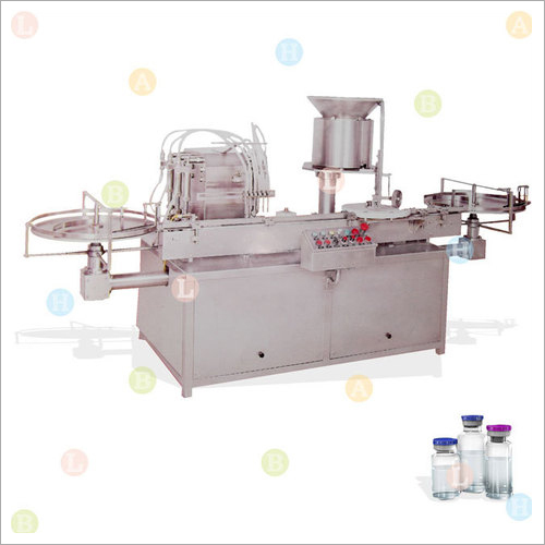 Automatic Mono Block Vial Filling & Stopper Placing Machine - Stainless Steel 24x7 Operation Precision Accuracy +/- Ml High Speed Easy Operation Food Grade Materials
