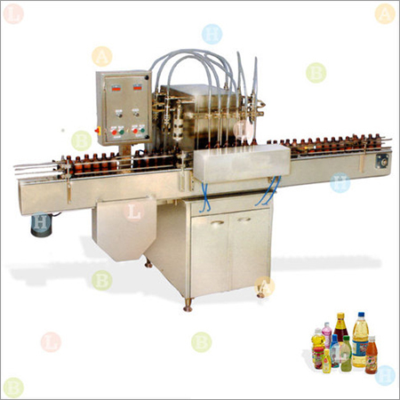 Automatic Linear Container Filling Line with Piston Filler