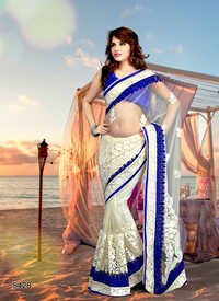 Off White Saree