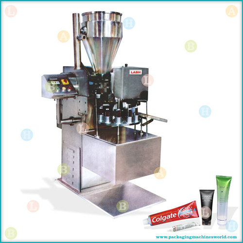 Automatic Single Head Rotary Indexing  Tube Filling Machine -Manual Feed