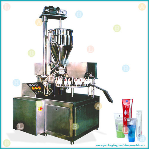 Automatic Double Head Rotary Indexing, Tube Filling Machine - Manual Feed