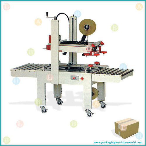 Semi-automatic Tape Sealing Machine with top & bottom drive and top and bottom sealing