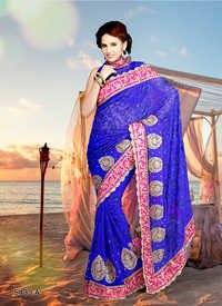 Stone Work Georgette Saree