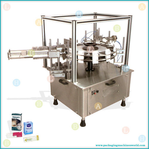 Automatic Rotary Indexing Folding  Carton Packing Machine with Manual Feeding of Product 