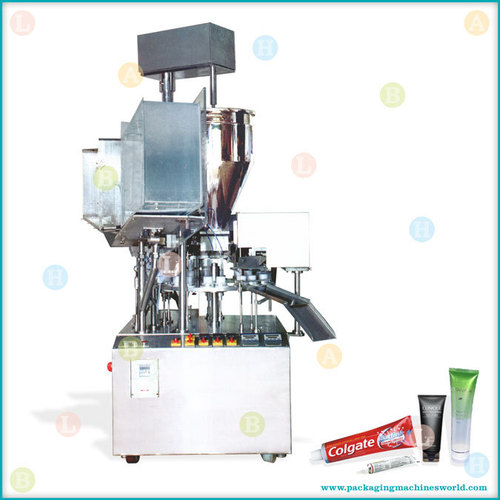 Automatic Double Head Rotary Indexing, Tube Filling Machine