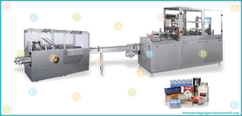 Combined Packing Line with Automatic Carton Machine and Over Wrapping Machine