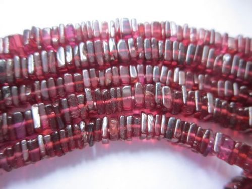 Maroon Rhodolite Garnet Flat Square Beads