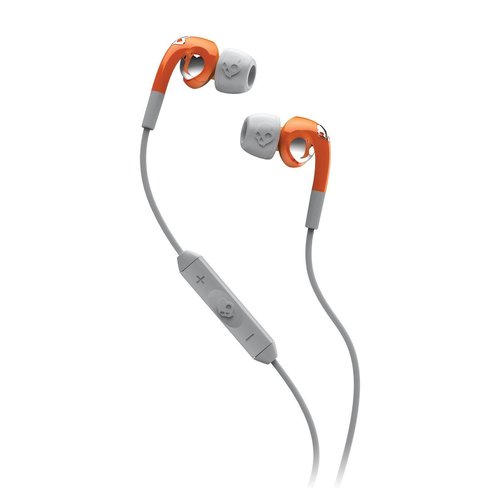Skullcandy S2FXDM-213 Athletic Fix In-Ear Headphone with Mic (Orange/Grey)